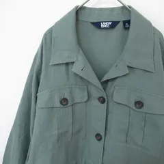 LANDS' END ランズエンド リネン ジャケット ブルゾン a943642ssのサムネイル