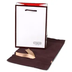 コーチ プレゼントキット COACH 純正紙袋 ミニ ブティック リボン付き 巾着布袋 セット プレゼントキット ギフトキット ギフトセット ラッピングセット マルチ 20221221E