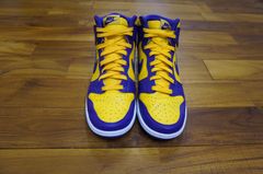 ◆Nike ナイキ Dunk ハイカット レイカーズカラー USED サイズ8H 美品 バッシュ