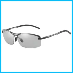 スポーツサングラス 釣り ハーフリムオーバル 運転 おしゃれ メンズ ドライブ 偏光サングラス 野球 調光 ゴルフ ランニング サングラス アウトドア [FEISEDY] UVカットB1066