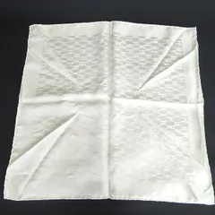 #ape エルメス HERMES スカーフ オフホワイト カレ プチカレ 40 H柄 光沢 ポケットチーフ チーフ ユニセックス [869495] k01