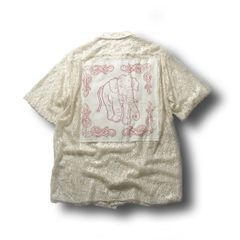 【新品】 Work of Art Kendai ／ ワークオブアートケンダイ　半袖シャツ 日本製 レースシャツ オープンカラーシャツ ユニセックス ｜ 春夏