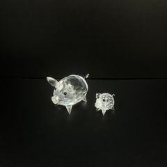 【美品】スワロフスキー SWAROVSKI 　豚　子豚 オブジェ 置物 フィギュリン　クリスタルガラス　ガラス　セット販売