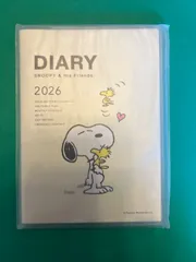 2026 ダイアリー 手帳 ホールマーク A6 マンスリーダイアリー YDD-845-711 (HD-14)  スヌーピー クリーム ハグ