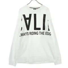 GOTCHA ガッチャ プリント 長袖 スウェット S ホワイト メンズ 古着