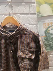 古着 XL  半袖シャツ コロンビア Columbia チェック ブラウン ワンポイント