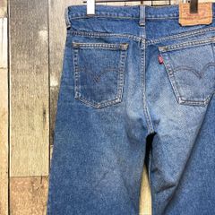 《フィリピン製》リーバイス Levi's 青☆デニムパンツ M 617-0217 無地柄 ロゴタグ 赤タブ 紙パッチ 打ち抜きリベット コインポケット ボタン裏359 インディゴ hのサムネイル