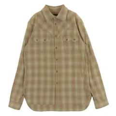 Iroquois イロコイ 388108 ウエスタン チェック 長袖 シャツ コットン 日本製 ライトブラウン系 1【中古】のサムネイル