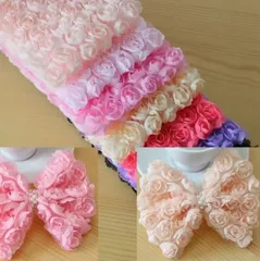 幅9cm 長さ50cm レース ローズ バラ 生地 ドール用 ハンドメイド 資材 ドル活　ハンドメイド　ドレス　アウトフィット愛犬　愛猫　ドッグ　キャット　リボン　制作パーツ　アパレル　カバン　デコレーション