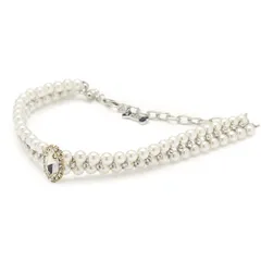 犬・猫のための模造真珠のラインストーンのネックレス　ペットの装飾のためのジュエリーです