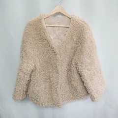 ■ Chico 長袖 ファージャケット サイズ表記なし ベージュ レディース E  【1407020041409】