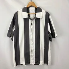 Calvin Klein Stripe Easy Camp Shirt ボックスシャツ オープンカラーシャツ サイズⅬ 07040609　861