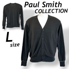 Paul Smith COLLECTION ポールスミスコレクション メンズ カーディガン L ハイゲージ 薄手ニット MK.824410 ウール Vネック 春秋 チャコールグレー系 (C20)★