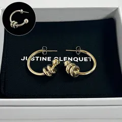 【新品】ジュスティーヌクランケ ピアス 2個セット Justine Clenquet アラン ピアス Alan earrings シルバー ユニセックス パラジウム レディース