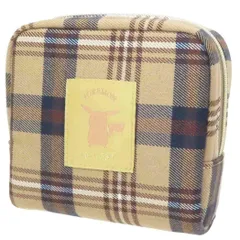 ポケットモンスター コスメポーチ ボックスポーチ チェック ピカチュウ ポケモン マリモクラフト 化粧ポーチ 小物入れ キャラクター グッズ 