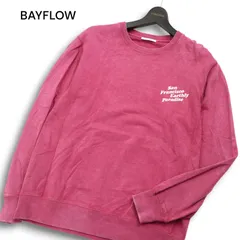 BAYFLOW ベイフロー 通年 ウォッシュ加工 スウェット★ クルーネック プルオーバー トレーナー Sz.2 メンズ