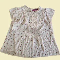 【DOLLY GIRL by ANNA SUI】ブラウス｜M｜ハート柄 透け感｜オフホワイト