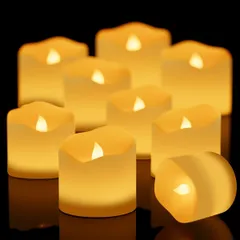 Ddomijoy キャンドルライト LED キャンドル 揺らぐ炎 電池式 ろうそく 24個セット 暖白色 点滅 ティーライト 安全 便利 お盆/ハロウィーン/クリスマス/パーティー/結婚式/プロポーズ/誕生日 屋内 屋外 間接照明 飾り リラックス 雰囲気作り