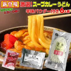 ピリ辛 激選スープカレー 純生 讃岐うどん 6人前 辛味パウダー付きセット SCK6のサムネイル