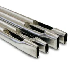 穴あけ 楕円 ポンチ 4本セット レザークラフト 穴あけ道具 打ち抜きポンチ 2mm*7mm 3mm*6mm 3mm*8mm 4mm*7mm