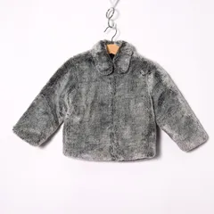 ライトオン ファージャケット ジャンパー アウター キッズ 女の子用 100サイズ グレー Right-on 【中古】