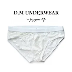 DM レース ブリーフ パンツ 透ける メンズ ブリーフボクサー シースルー ブラック ホワイト 紳士 勝負下着 セクシーランジェリー 勝負パンツ 3016