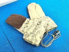 【米軍放出品】ACU ミトン 手袋  Mサイズ インナー付き  極寒地用 革 ウール 防寒 グローブ ミリタリー キャンプ アウトドア PROPPER INTERNATIONAL (80)☆
