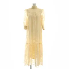 アメリヴィンテージ Ameri VINTAGE MEDI ALICE DRESS ワンピース 総柄 シアー ペチワンピース付き S アイボリー /MI ■OS