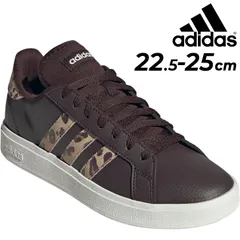 アディダス スニーカー レディースシューズ adidas グランドコートベース 2.0  W ローカット コートスタイル アニマル柄 3ストライプス スポーティ  レディース靴  運動靴 ブラウン  GRANDCOURTBASE 2.0 W /OOF14