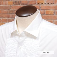TAGLIATORE/45cm/ブザム シャツ SOHO/T ブロード 無地 ドレッシー 上品 タリアトーレ 長袖  新品/白/ホワイト/kd282/