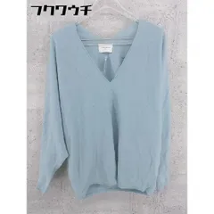 ◇ UNITED ARROWS ユナイテッドアローズ Vネック ウール 長袖 ニット セーター ライトブルー レディース 【中古】 【1101210015132】