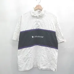 ◇ ⊂ CONVERSE コンバース 半袖 ポロシャツ サイズM ホワイト系 メンズ E  【1507030000929】