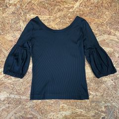日本製 muchacha ムチャチャ カットソー S(100~110)  ブラック 子供服 トップス 女の子 KIDS ユーズド USED 古着 MADE IN JAPAN