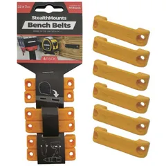 送料無料 【新品 未使用 未開梱】 STEALTHMOUNTS　ベンチベルト(6個入り) イエロー　BBYLW6