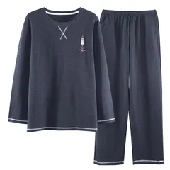 【新品】 [eleitchtee] パジャマ メンズ 長袖 上下セット 春夏秋 ルームウェア 大きいサイズ 部屋着 薄手 40-90KG ゆったり 綿 吸汗 通気 肌に優しい (01ダークグレー M) 1