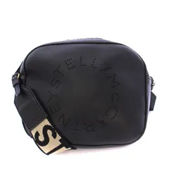 ステラマッカートニー STELLA McCARTNEY ミニカメラバッグ ショルダーバッグ ロゴ パンチング レザー バイカラー 黒 ブラック ベージュ 557907 /BB
