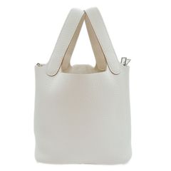 エルメス ピコタンロック MM ニューホワイト ゴールド金具 K刻印 新品・K刻印 エルメス ピコタンロック 18 PM クレ ゴールド金具