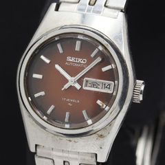 自動巻き】SEIKO 腕時計 17石 ワインレッド文字盤 レトロ - メルカリ