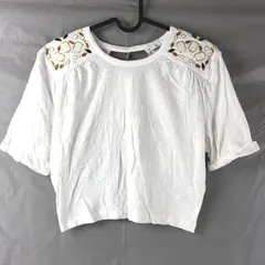 パトリツィアぺぺ PATRIZIA PEPE Tシャツ カットソー 半袖 ビジュー クロップド丈 チャーム付き 白 1サイズ 898199のサムネイル