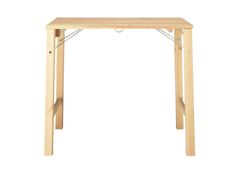 D6639◆未使用 無印良品 パイン材テーブル・折りたたみ式 幅80×奥行50×高さ70cm 18499441