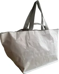 Noah État de pleine satisfaction レジャーバッグ ボストンバッグ 大容量 コインランドリー ファスナータイプ 自立 折りたたみ 軽量 ビッグ(ホワイト)