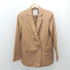 ◇ ⊂ nano universe ナノユニバース 薄手 シンプル 長袖 ジャケット サイズ38 キャメル レディース E  【1503310016314】