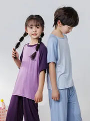 親子ペア パジャマ 夏 半袖 春 キッズ セットアップ 女子 薄手 半袖トップス ロングパンツ 親子 ペアパジャマ 春夏 ルームウェア ママ 家族お揃い ゆったり おそろい親子服 子供用 大きいサイズ お揃い ユニjianqunxz05