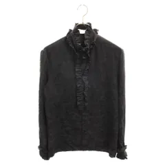 SAINT LAURENT PARIS (サンローランパリ) シルク フリルフローラルシャツ 長袖シャツ ブラック 688471 Y2E32 ※品質タグ欠損のサムネイル