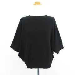 アーバンリサーチ ドアーズ URBAN RESEARCH DOORS タックフライス ワイド Tシャツ カットソー 七分袖 ドルマンスリーブ クルーネック M ブラック ※EKM