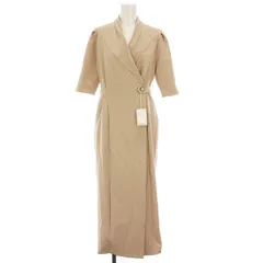 リリーブラウン Lily Brown 22SS テーラリングツイルペンシルワンピース ロング 五分袖 F ベージュ LWFO221057 /YM