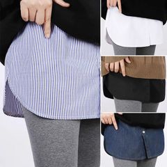 付け裾 レイヤード つけ裾 フェイクレイヤード 重ね着風 シャツ レディース 着け裾 デニム風