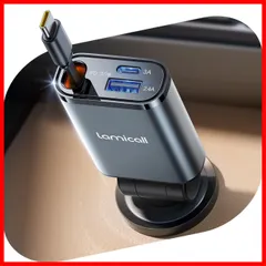 【即発送】Pro17 Pro Air1717 iPhone Max/16/15シリーズ ケーブル Type-C iPad/android/Apple 75cm Watch対応 3台同時可能 12/24V車対応 カーチャージャー PD30W/PPS対応 車載充電