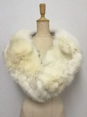 SAGA FOX フォックスファーショール 成人式 振袖 白系 C2510265