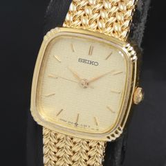 極美品 SEIKO エクセリーヌ クォーツ ゴールド スクエア アンティーク